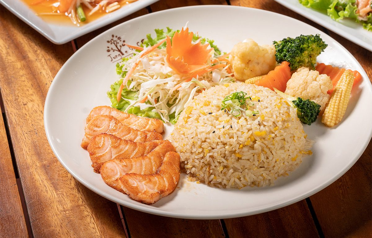 salmon fried rice